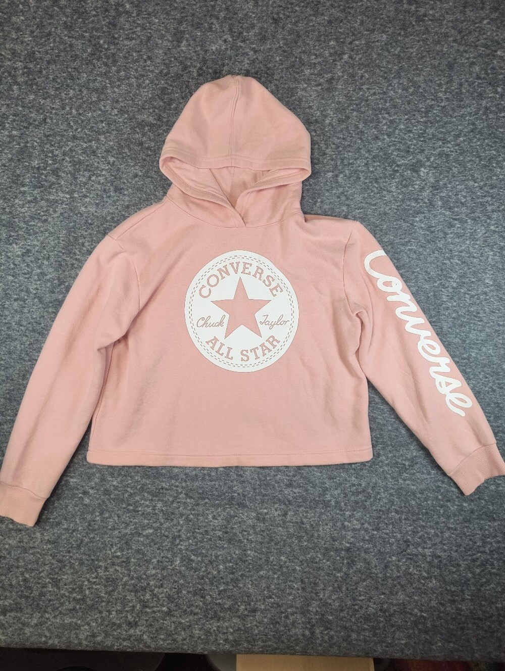 Converse cropped oversize sweatshirt, youth XL 13-15yr, peach
